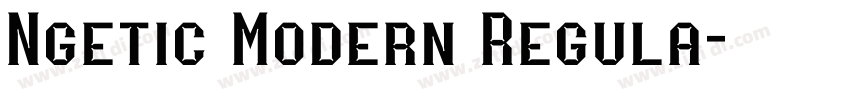Ngetic Modern Regula字体转换